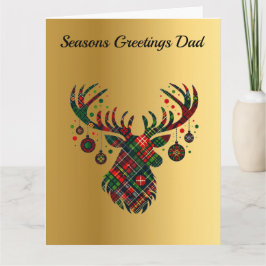Jul Tartan Hjort Anpassad Kort