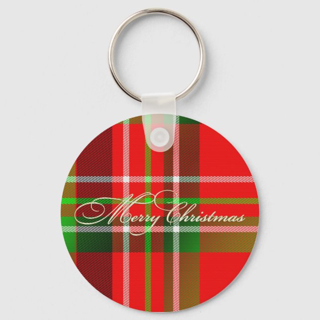 Jul Tartan Keychain Nyckelring (Framsida)