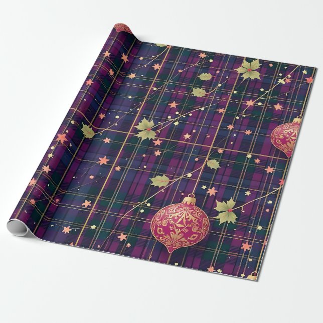 jul Tartan Presentpapper (Utrullad)