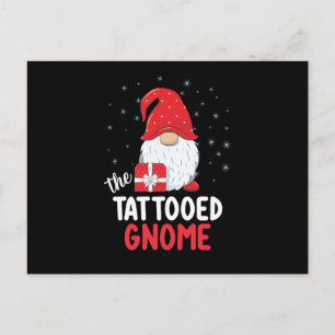 Jul Tatuerad Söt Tomte Vykort
