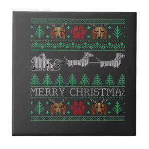 Jul Tax Dachshund Wiener Hund Dachshund Fula Jul Kakelplatta