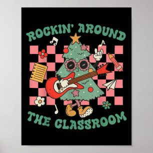 Jul Teacher Rockar Runt Klassrummet Män Kvinnor Poster