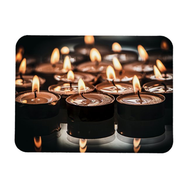 Jul Tealight Candlelight Magnet (Horisontell)