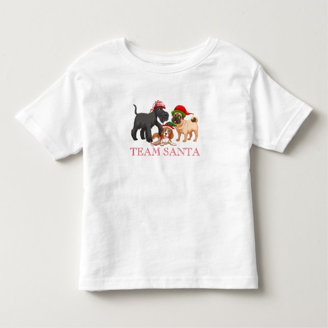Jul Team Santa Barn T-Shirt (Framsida)