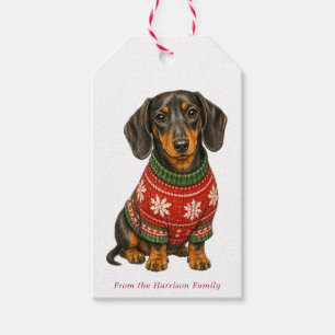 Jul Teckel Hund Presentkort Presentetikett