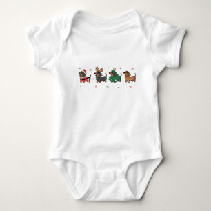 Jul Teckel Hundar Söt Jul Sausage Dog  T Shirt