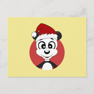 Jul tecknad serie med söt panda björn vykort