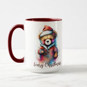 Jul Teddy med Santa Hat Beary jul Mugg