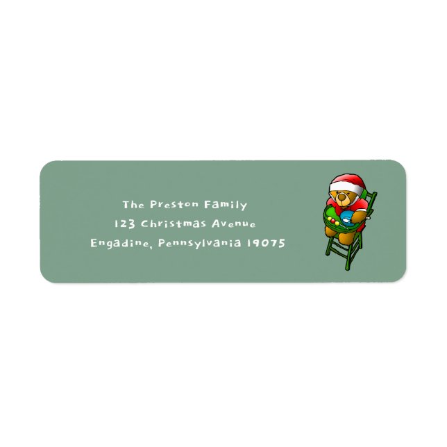 Jul-Teddy Returadress Etikett (Framsidan)