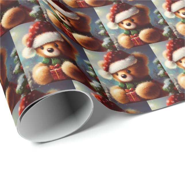 Jul Teddybjörn 2 Presentpapper (Rullad Hörn)