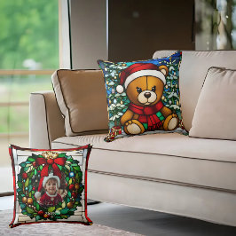 Jul Teddybjörn Falsglas Kudde