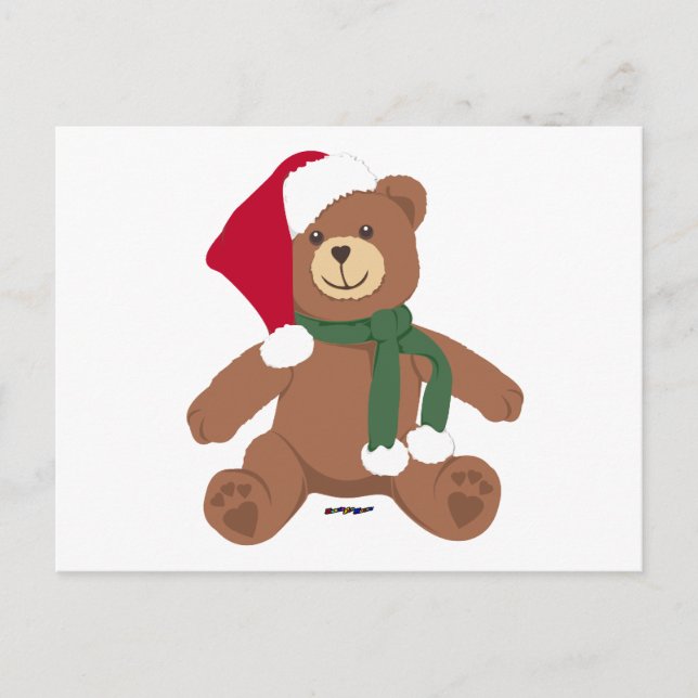 Jul-Teddybjörn Helg Vykort (Framsida)