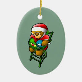 Jul Teddybjörn Julgransprydnad Keramik
