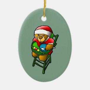 Jul Teddybjörn Julgransprydnad Keramik