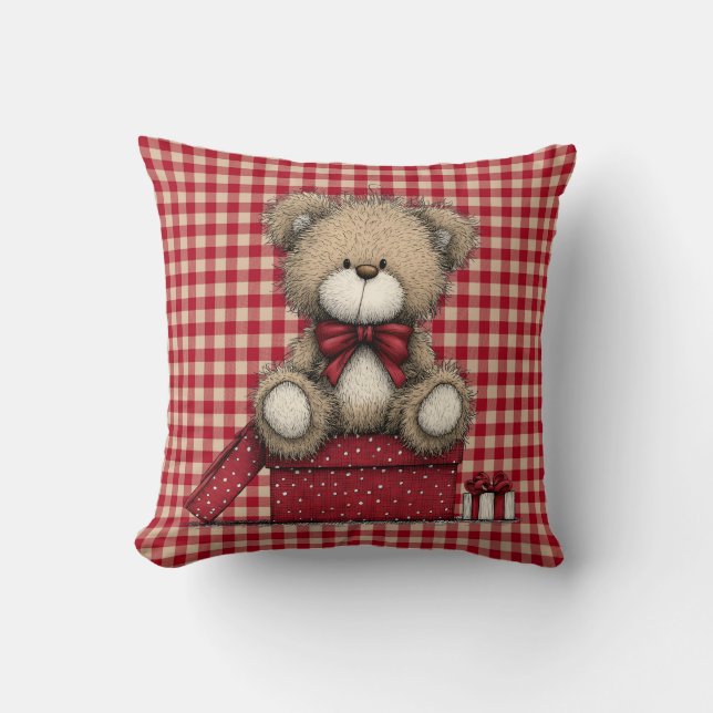 Jul Teddybjörn Kastkudde Kudde (Framsida)