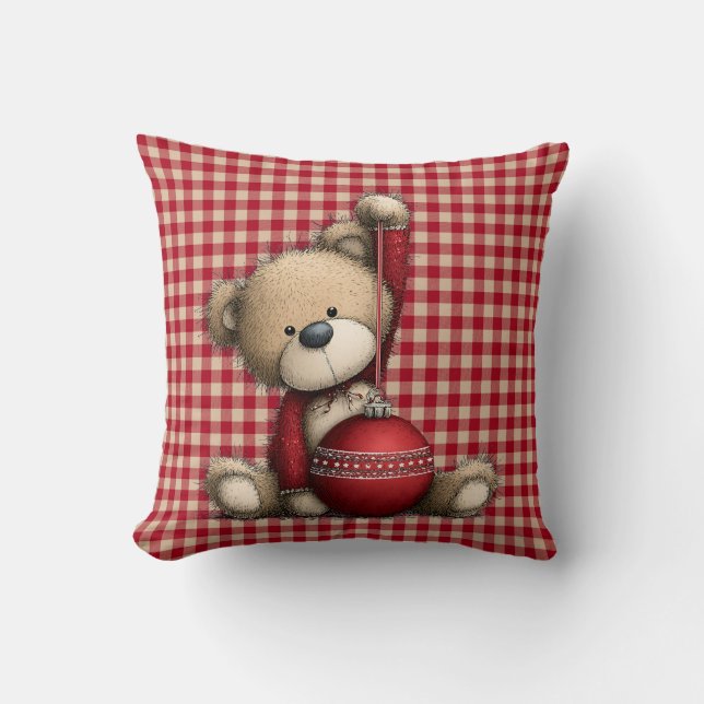 Jul Teddybjörn Kastkudde Kudde (Framsida)