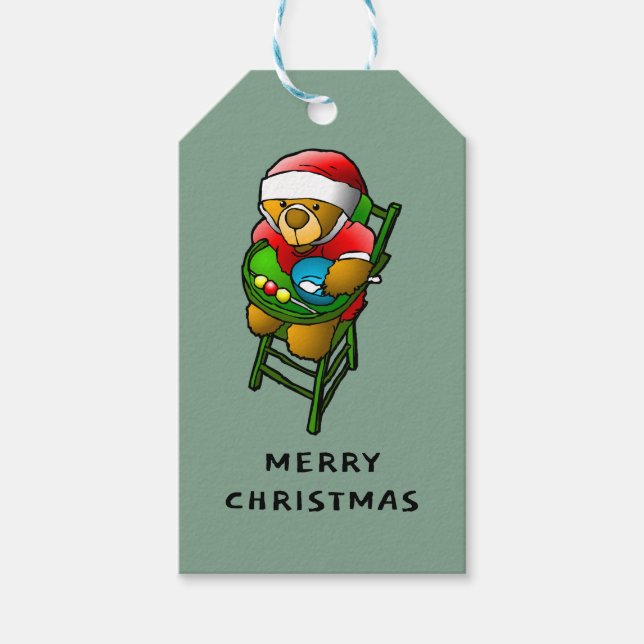 Jul-Teddybjörn Presentetikett (Framsidan)