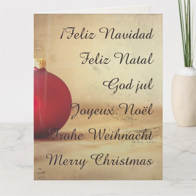 Jul tema med jul boll kort (Framsida)