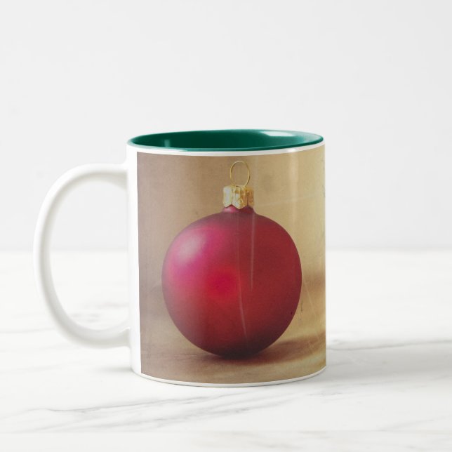 Jul tema med jul boll Två-Tonad mugg (Vänster)