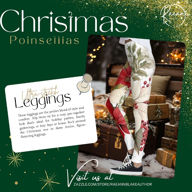 Jul-tema Poinsettia Leggings (Skapare uppladdad)
