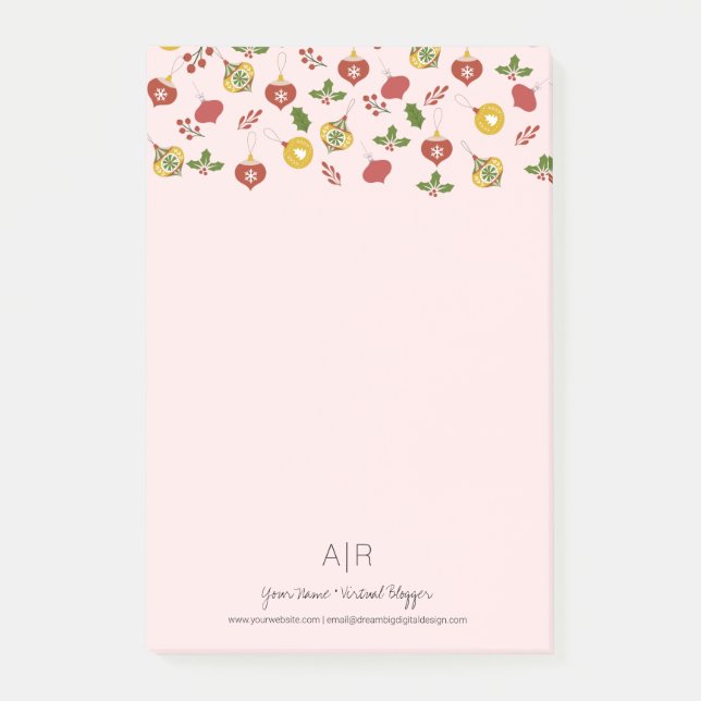 Jul tema prydnader semester post-it block (Framsida)