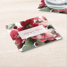 Jul tema röda blomsterbröllop