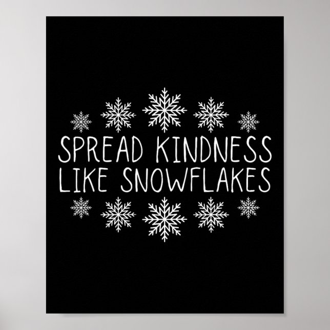 Jul tema Sprid vänlighet som snöflingor Kristus Poster (Framsidan)