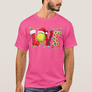 Jul Tennis Funny Julafton Tennis Players Kärlek Te T Shirt