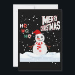 Jul The Snowman Inbjudan<br><div class="desc">Denna inbjudan visar orden "Merry Christmas Ho Ho Ho" i ett unikt tryckfont med flerfärgade bokstäver och Christmas The Snowman bär rött och vitt med snö som faller i bakgrunden i detta X-mas-tema och stil. Tryckt på ett klassiskt, runt papper med 17, 5 pt tjocklek med en obestruken mat finish...</div>