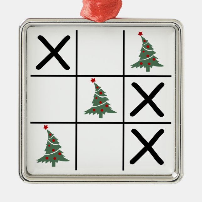 Jul Tic Tac Toe Julgransprydnad Metall (Framsidan)