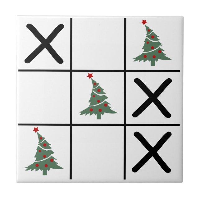 Jul Tic Tac Toe Kakelplatta (Framsidan)