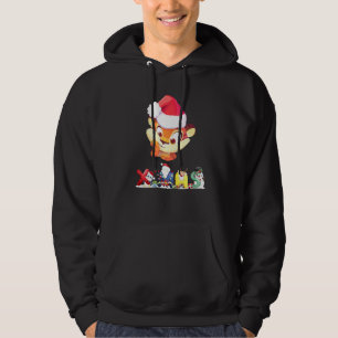 Jul Tiger Ansikte Träd Snö Pyjamas Xmas 2021  1 Hoodie