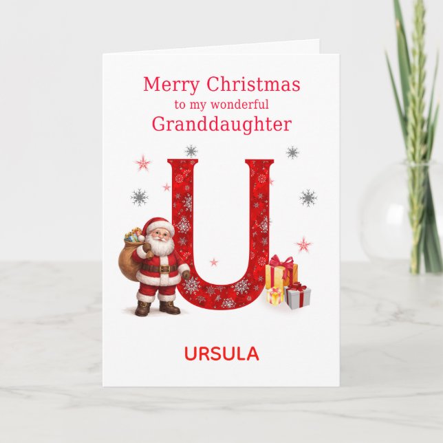 Jul till barnbarn Add A Name Helgkort (Framsida)