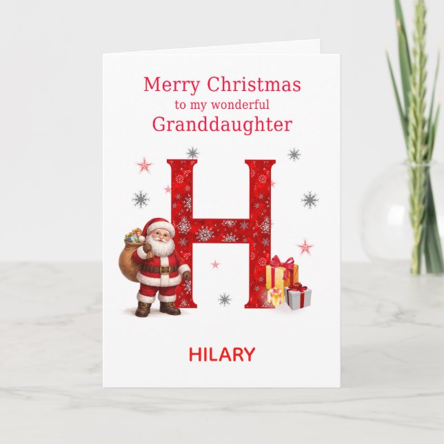 Jul till barnbarn Add A Name  Helgkort (Framsida)