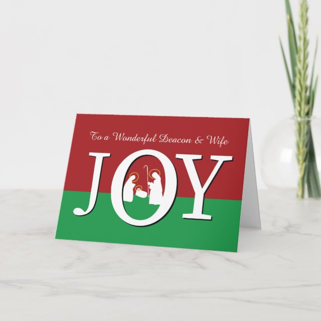 Jul till Deacon och Maka JOY på Röd och Grönt Kort (Framsida)
