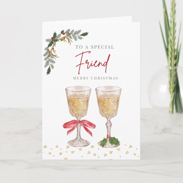 Jul till en Speciell vän Helgkort (Framsida)
