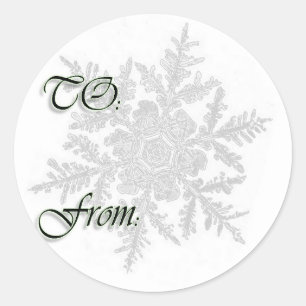 Jul till från Sticker Runt Klistermärke