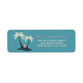 Jul till havs och Hälsning Returadress Etikett