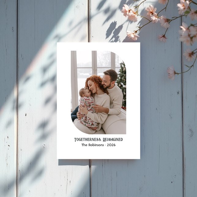 Jul tillsammans - familjefoto julkort (Togetherness Reimagined Family Photo Christmas Holiday Card)