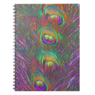 Jul Tinsel Peacock Feathers Anteckningsbok