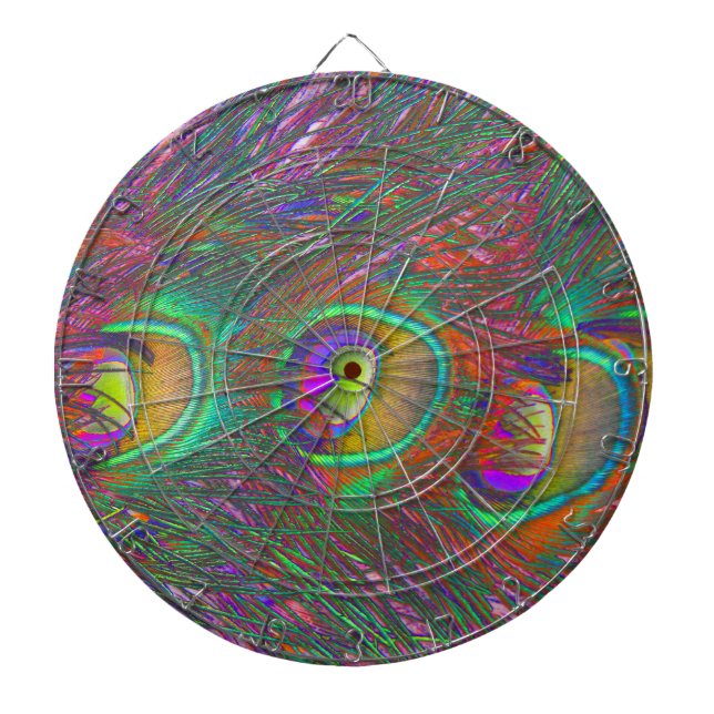 Jul Tinsel Peacock Feathers Darttavla (Framsidan)