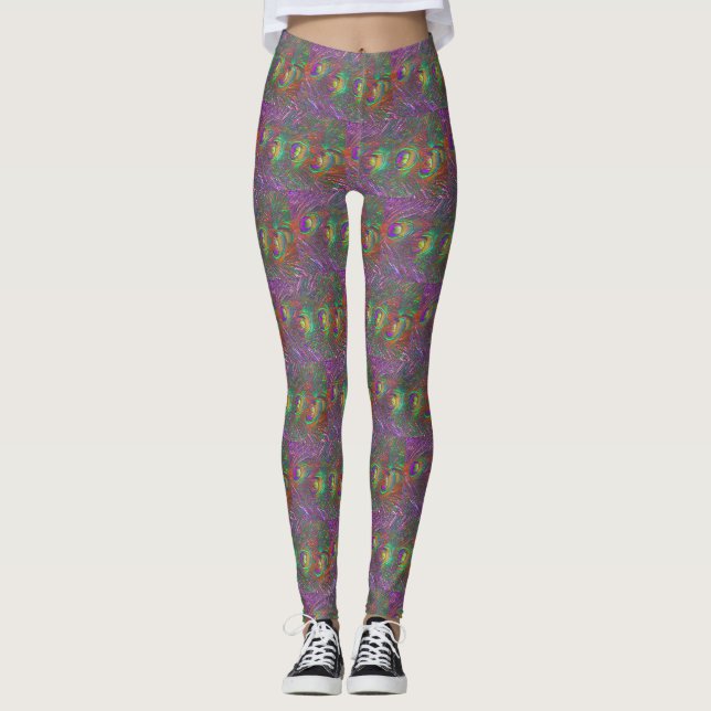 Jul Tinsel Peacock Feathers Leggings (Framsida)