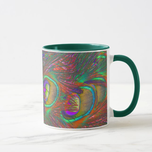 Jul Tinsel Peacock Feathers Mugg (Höger)