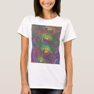 Jul Tinsel Peacock Feathers T Shirt