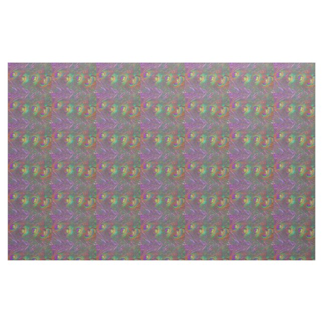 Jul Tinsel Peacock Feathers Tyg (Fat Quarter)
