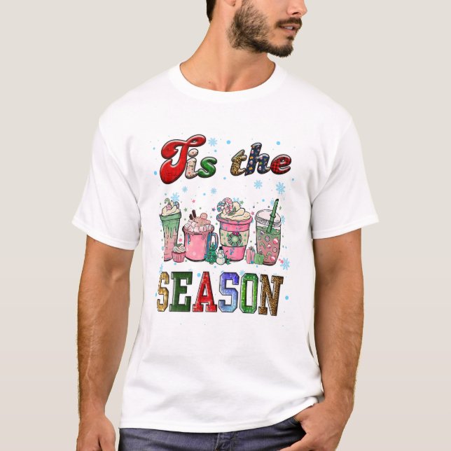 Jul Tis Season Christma T Shirt (Framsida)