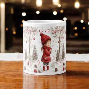 Jul Tjej Röd Rock Candy Cane Jumbo Mugg