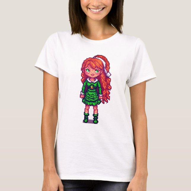 Jul tjej t-shirt  (Framsida)