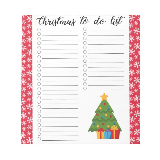 Jul To Do-lista Anteckningsblock (Framsida)