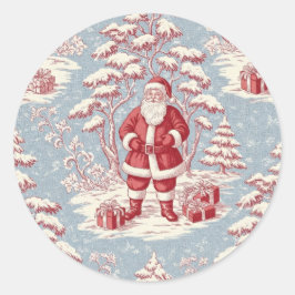 jul toile Santa Runt Klistermärke